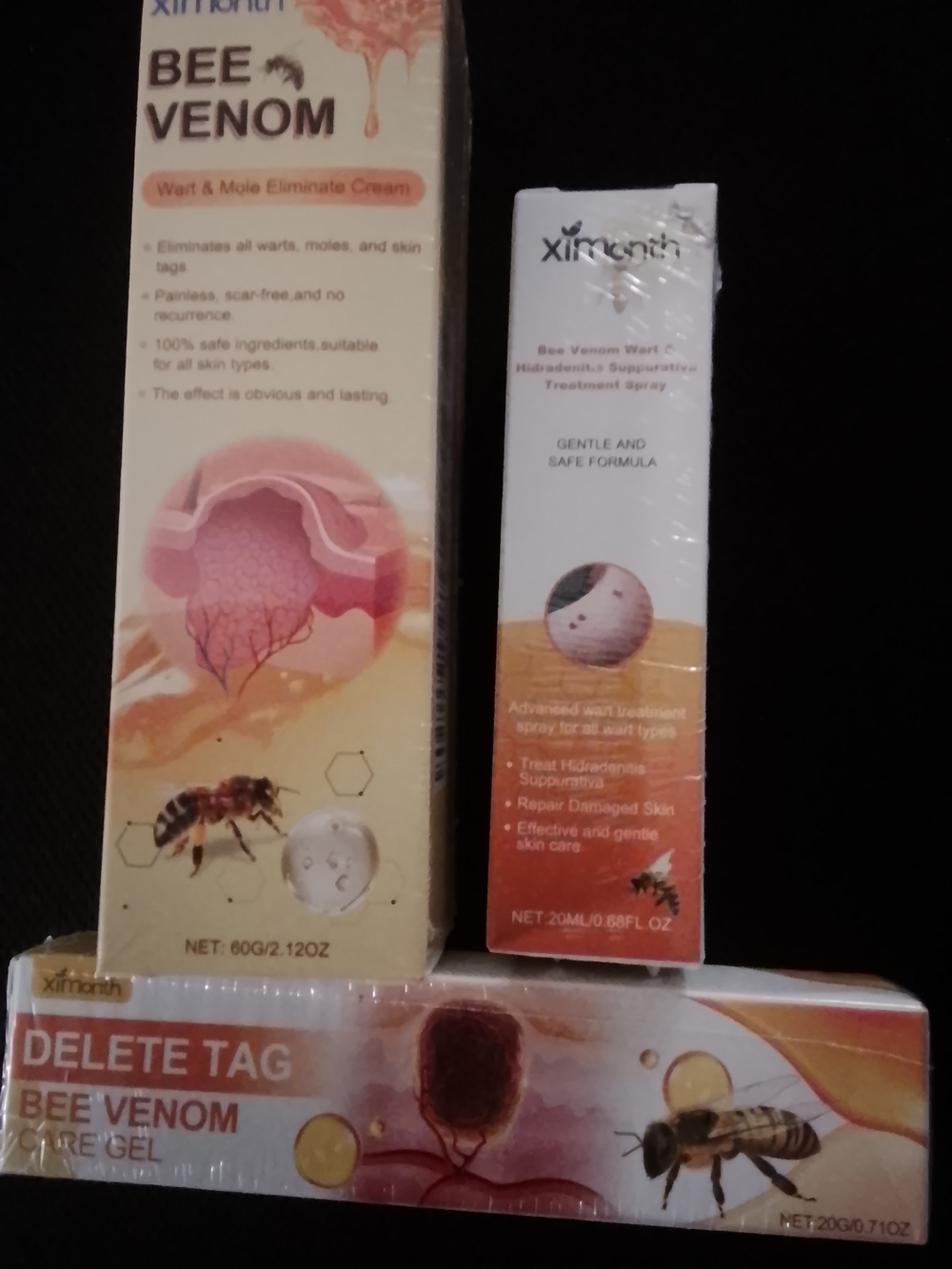 Ximonth Bee Venom Wart & Mole Treatment Cream Bundle Of 3